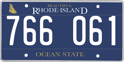 RI license plate 766061