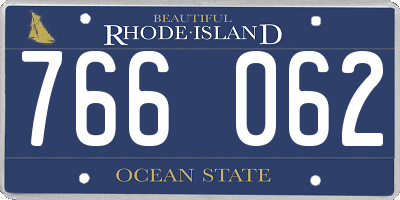 RI license plate 766062