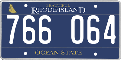 RI license plate 766064