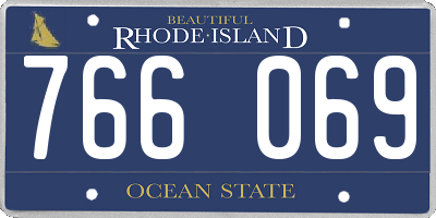 RI license plate 766069