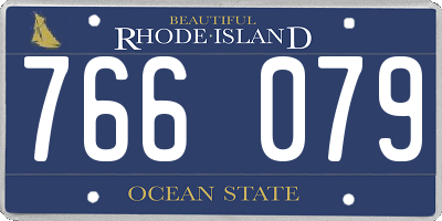 RI license plate 766079