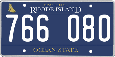 RI license plate 766080