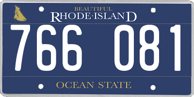 RI license plate 766081