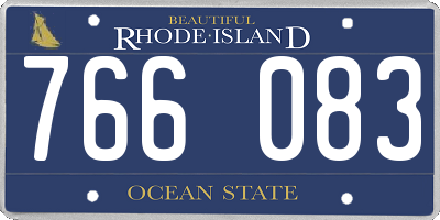 RI license plate 766083
