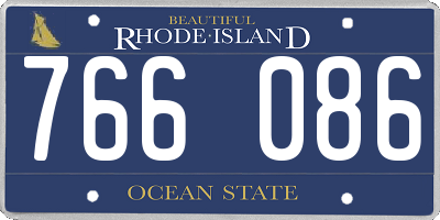 RI license plate 766086