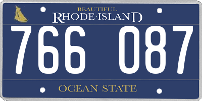 RI license plate 766087