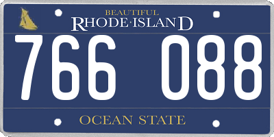 RI license plate 766088