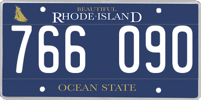 RI license plate 766090