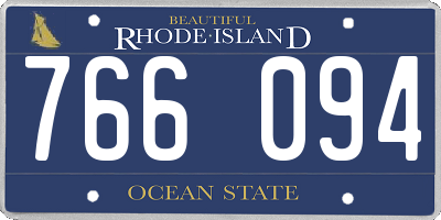RI license plate 766094