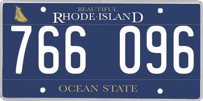 RI license plate 766096