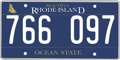 RI license plate 766097