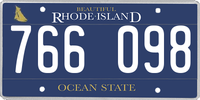 RI license plate 766098