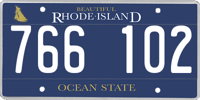 RI license plate 766102