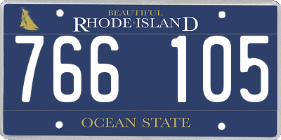 RI license plate 766105
