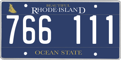RI license plate 766111