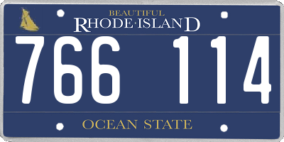 RI license plate 766114