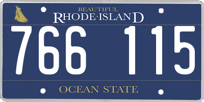 RI license plate 766115