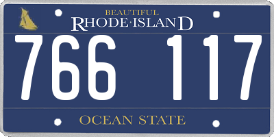 RI license plate 766117