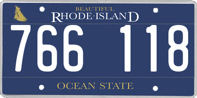 RI license plate 766118