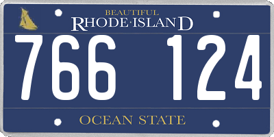 RI license plate 766124