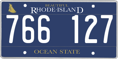 RI license plate 766127