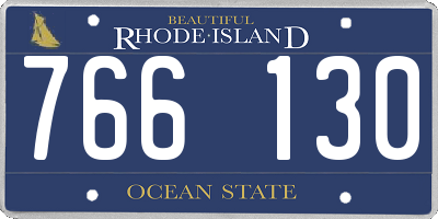 RI license plate 766130
