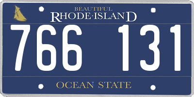 RI license plate 766131