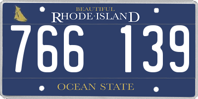 RI license plate 766139
