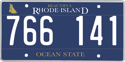 RI license plate 766141