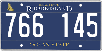 RI license plate 766145