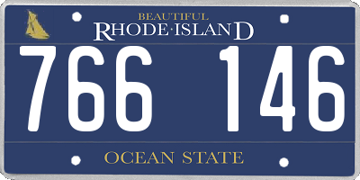 RI license plate 766146