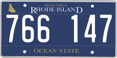 RI license plate 766147
