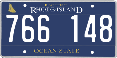 RI license plate 766148