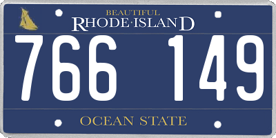RI license plate 766149