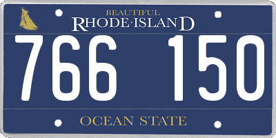 RI license plate 766150