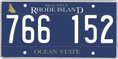 RI license plate 766152