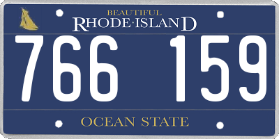 RI license plate 766159
