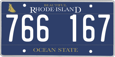RI license plate 766167
