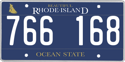 RI license plate 766168