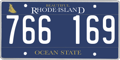 RI license plate 766169