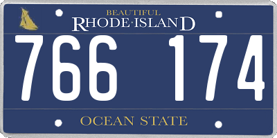 RI license plate 766174
