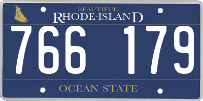 RI license plate 766179
