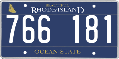 RI license plate 766181