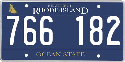 RI license plate 766182