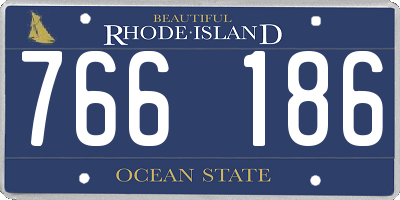 RI license plate 766186