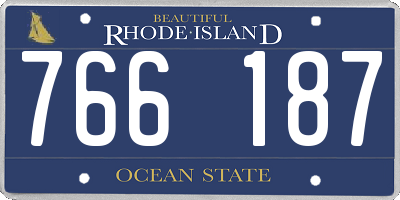 RI license plate 766187