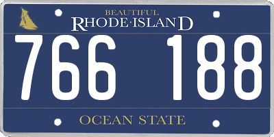 RI license plate 766188