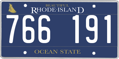 RI license plate 766191