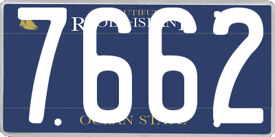 RI license plate 7662