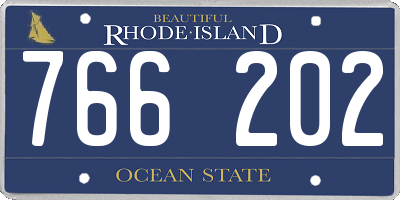 RI license plate 766202
